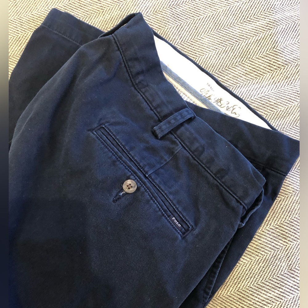 Polo Classic Fit Men’s Pants, 42 x 30, Navy Blue